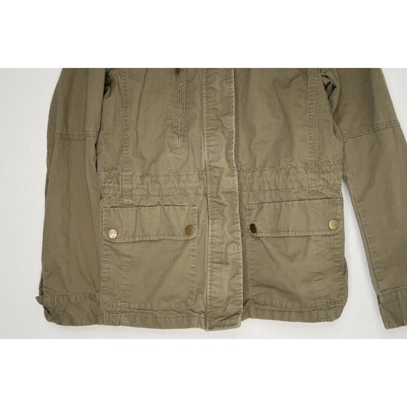 Love Tree Cargo Utility Military Jacket Full Zip Drawstring Waist Womens Medium - Picture 3 of 11
